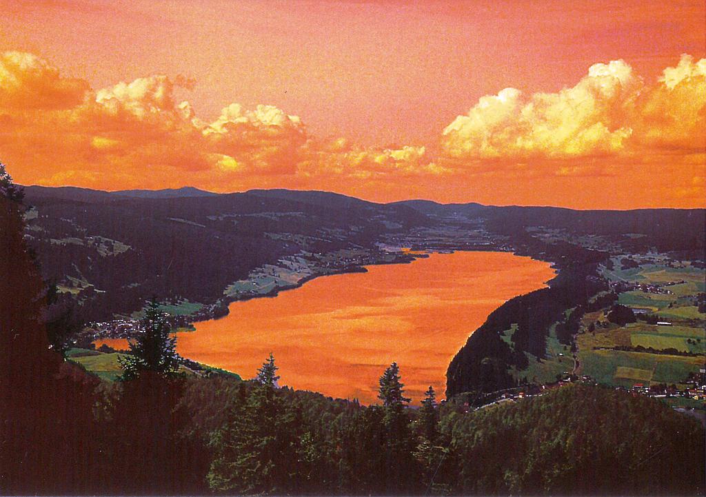 Postcards 11577 Lac de Joux, coucher de soleil