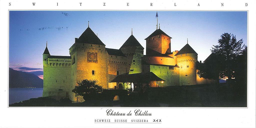 Postcards Pano 45375 Schloss Chillon bei Montreux