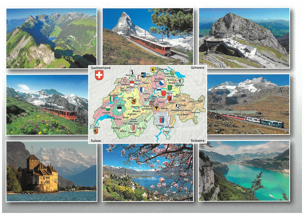 Postcards 00495 Suisse, divers lieux*