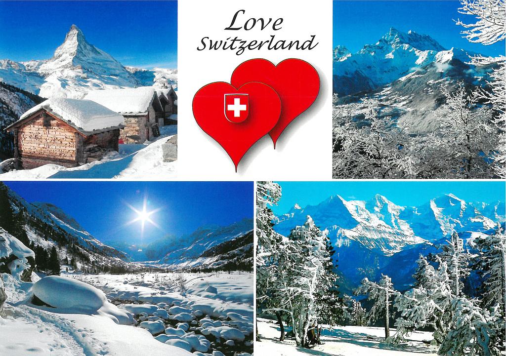 Postcards 15310 w I Love Switzerland