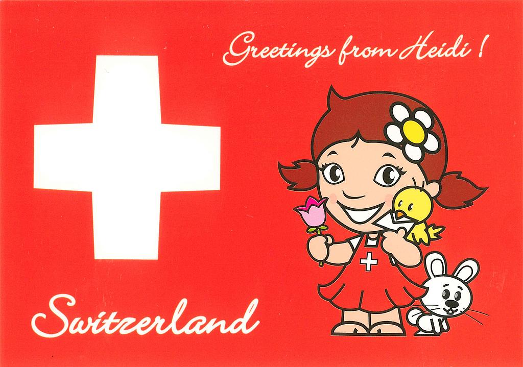 Postcards 24599 Greetings from Heidi Switzerland