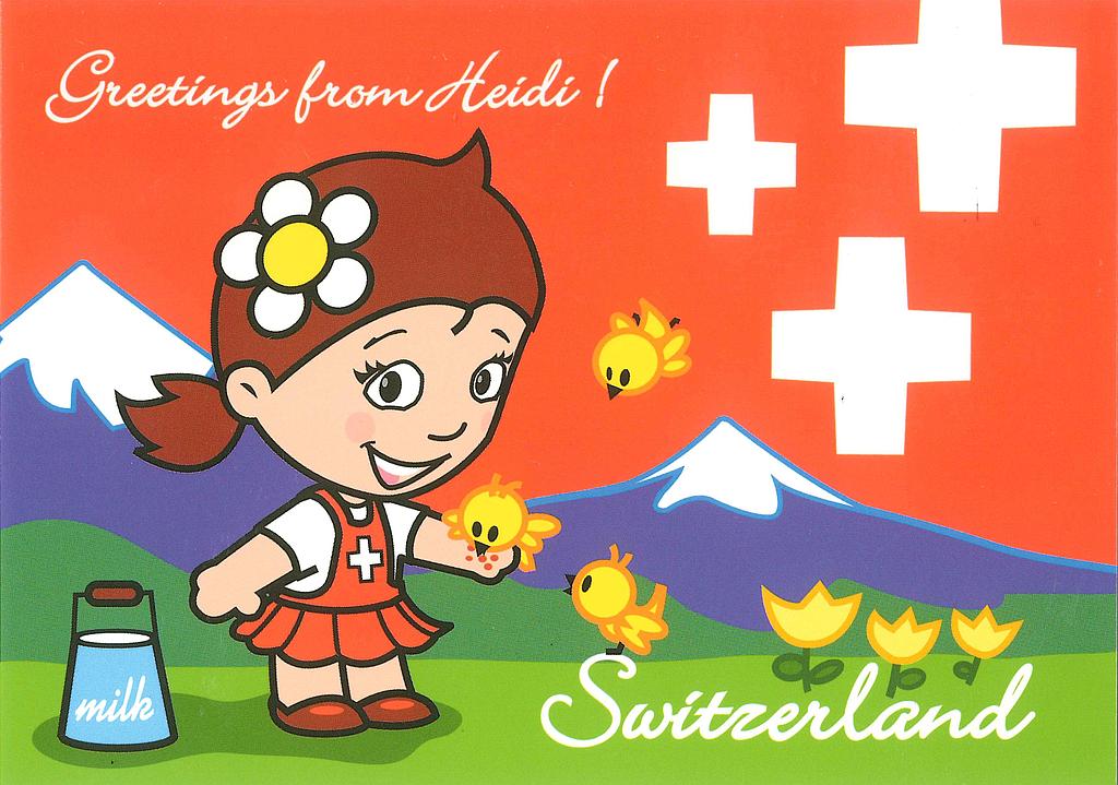 Postcards 24600 Greetings from Heidi Switzerland
