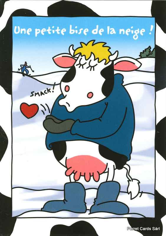 Postcards 24699 w Vaches (Une petite bise de la neige)