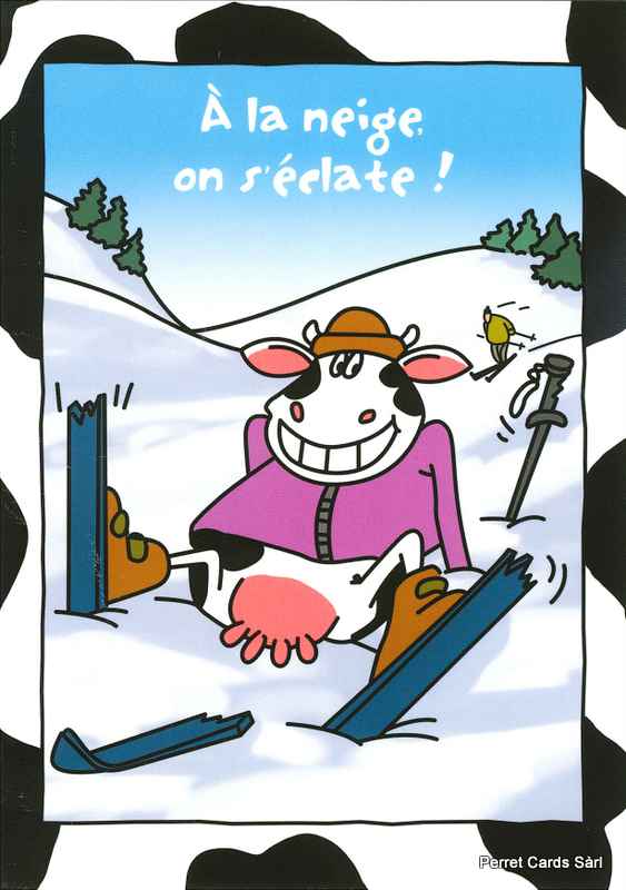 Postcards 24702 w Vaches (A la neige, on s'éclate !)