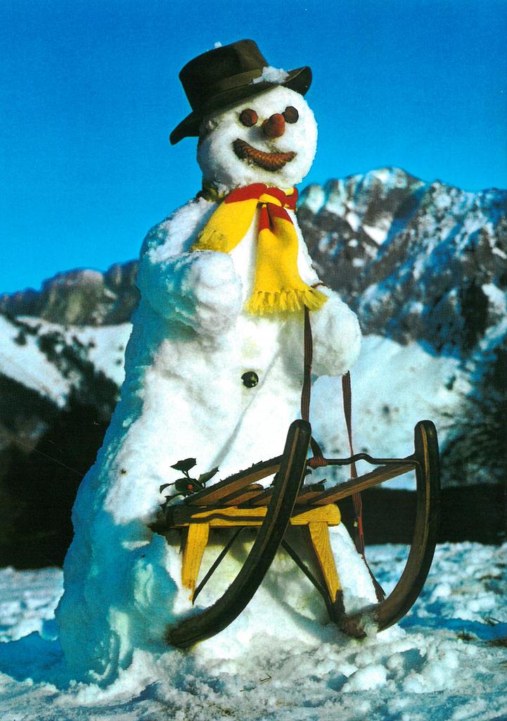 Postcards 07316 w Bonhomme de neige