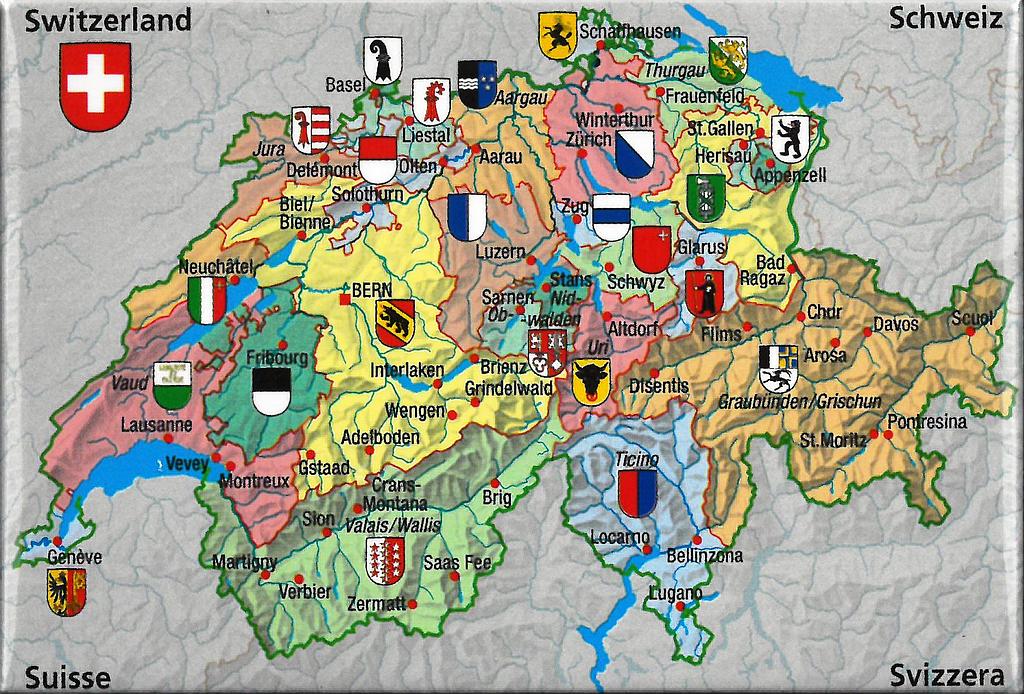 Aimant carte Suisse