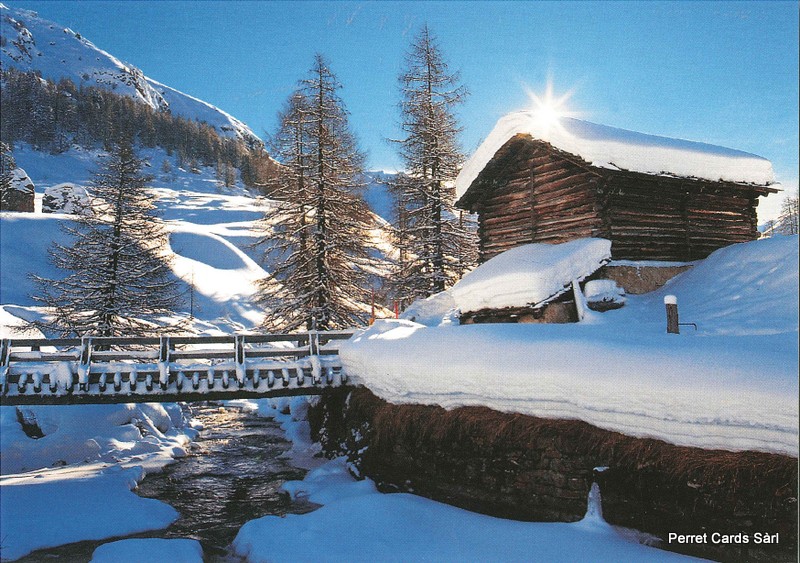 Postcards 21498 w Paysage d'hiver Engadin
