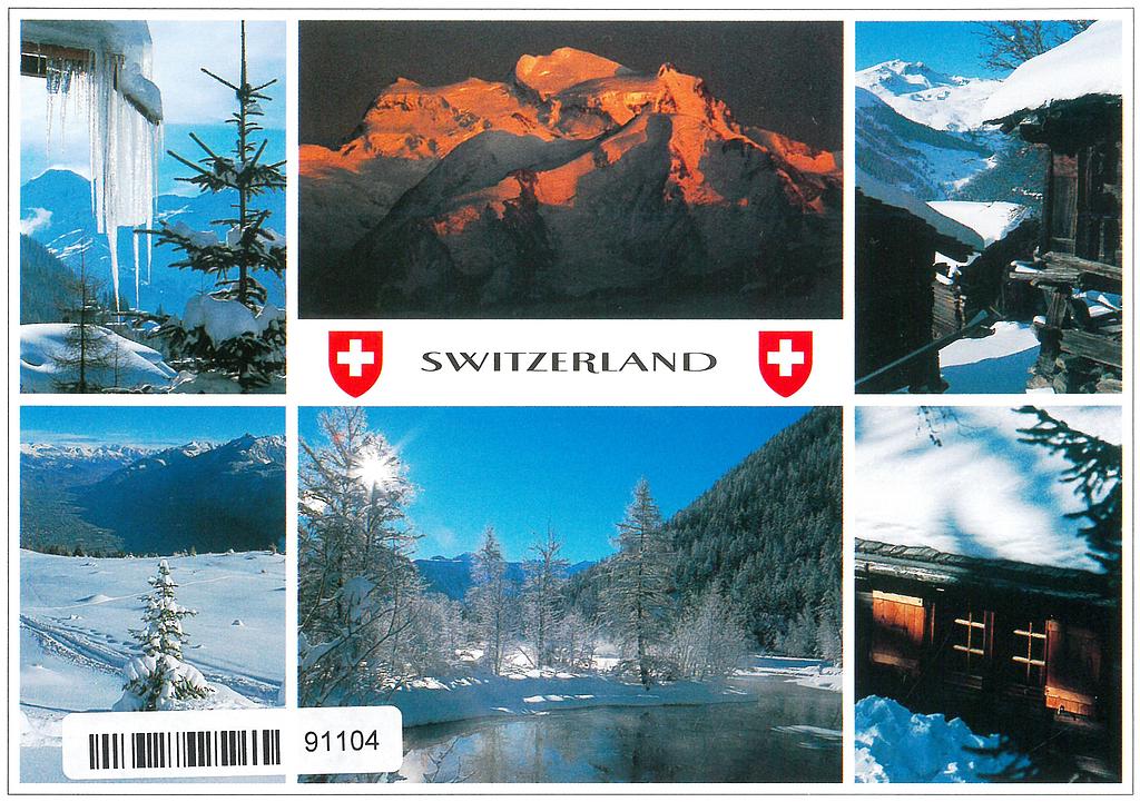 Postcards 91104 w Switzerland hiver