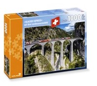 Puzzle 1000 pcs "Glacier Express" auf dem Landwasserviadukt