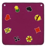 Tapis de jeux, couleur "mûre", motifs Jass F+D