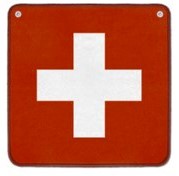 Tapis de jeux, motif croix suisse 