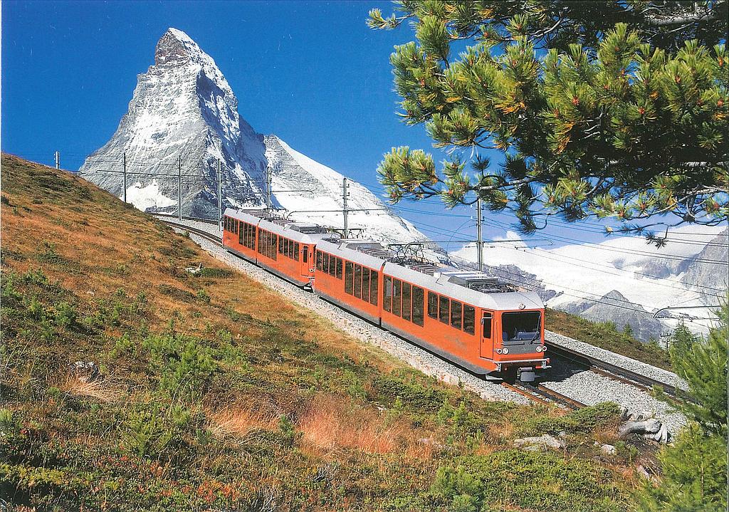 Postcards 25448 Zermatt (Gornergrat-Bahn bei Riffelalp, Matterhorn)