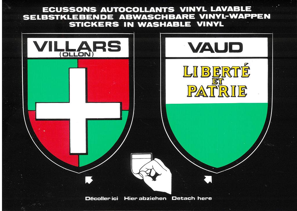 Postcards SK 223 Stickers VILLARS-sur-Ollon + Vaud