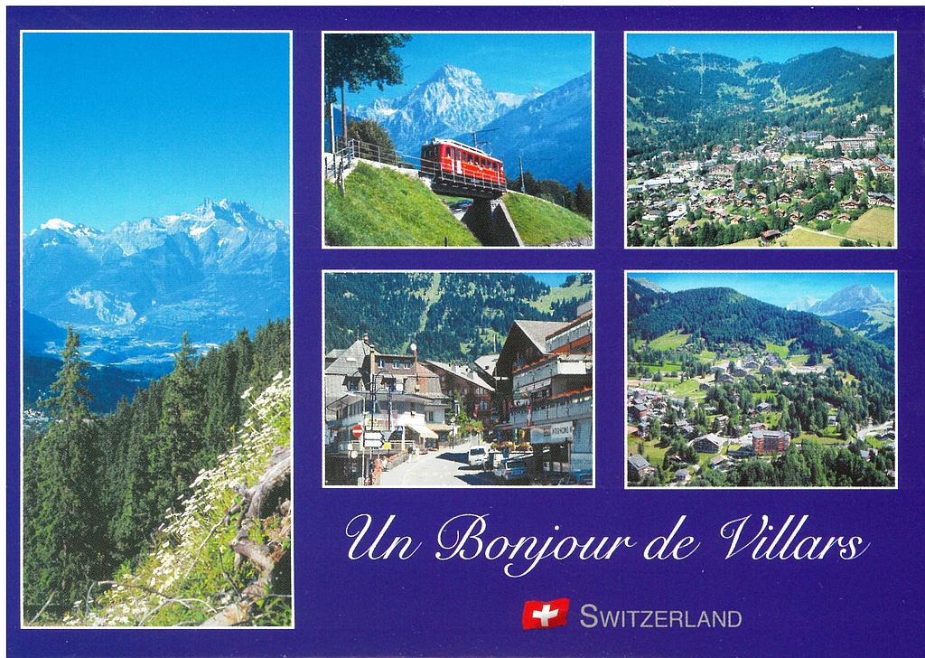Postcards 12182 Un Bonjour de Villars (Villars-sur-Ollon)