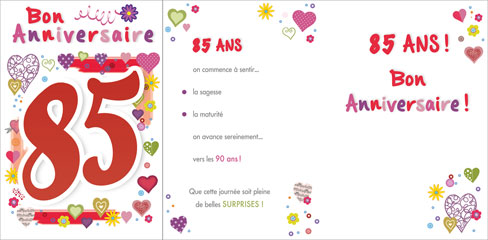 Carte Anniv. âge fixe